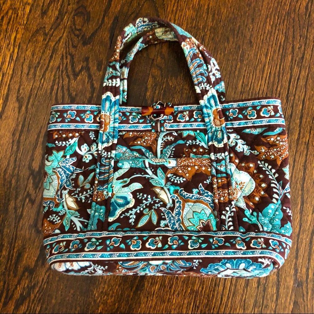 Brown and blue, Vera Bradley hand bag, EUC